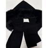 Used New B.M.F Knit Scarf with Fox Fur Black