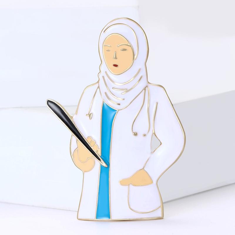 Fashion Enamel Professional Brooches Workplace Character Pins Event Party Decoration Clothes Accessory