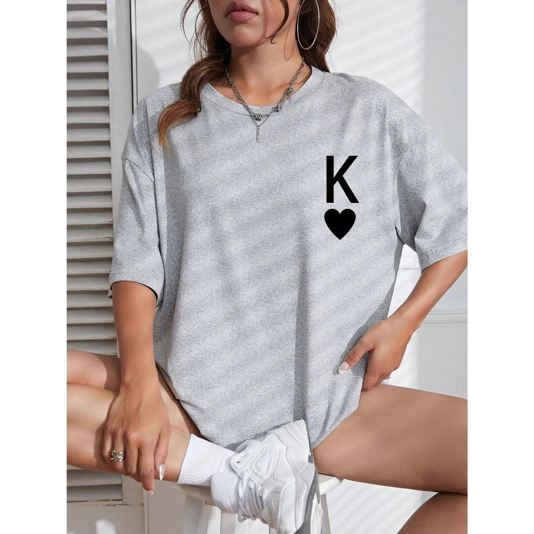 

Футболка с круглым вырезом и графическим принтом, женская, хлопковая, размер футболки, с круглым вырезом, классная одежда, повседневная, летняя, с коротким рукавом 3XL