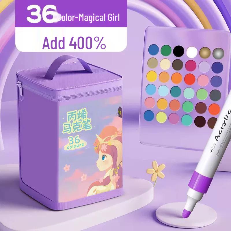 Acrylic Marker - Washable, Non-Bleed, Quick-Drying, Layerable, Waterproof Pen for Art & School.