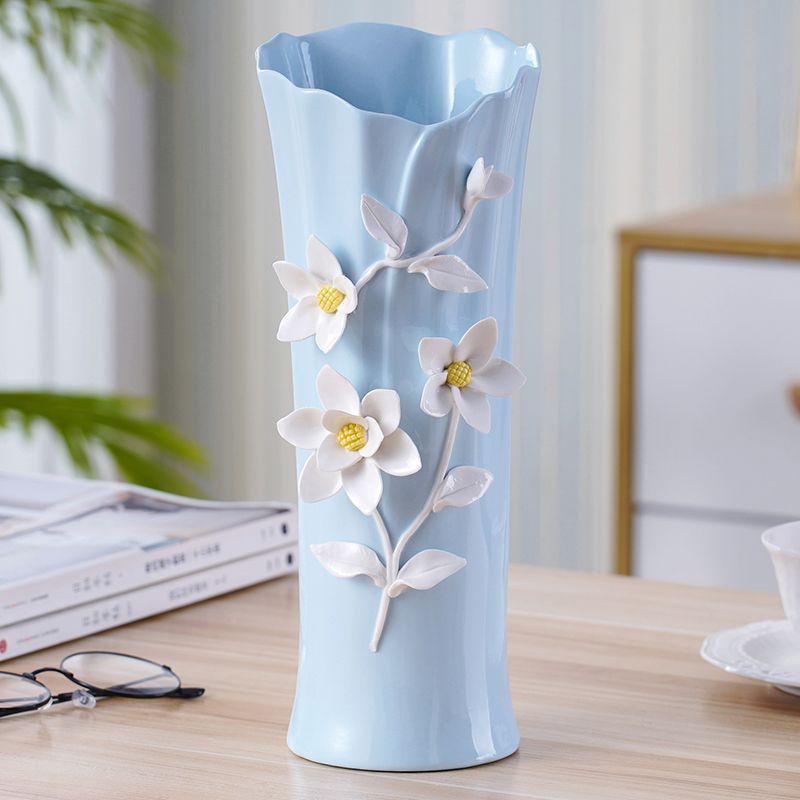 European Modern Ceramic Vase for Flower Arrangements - Ideal Home Decor for Living Room, Dining Table, or Coffee Table - Perfect Housewarming Gift
