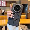 Voor Huawei Mate 70 Air Hoesje Magnetisch Draadloos Opladen CD Patroon PU Leer Metaallegering Cameraframe Bescherming Achterkant
