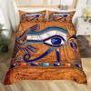 Cleopatra Bedding Sets King Size Ancient Egyptian Pattern Duvet Cover Set Mummy Exotic Tribe Style Comforter Cover Quilt Cover