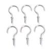 Pack of 100 Steel Screw Hooks Hook Screws Stainless Steel Screw Hooks Eye Screw Ceiling Hooks Simple Installation
