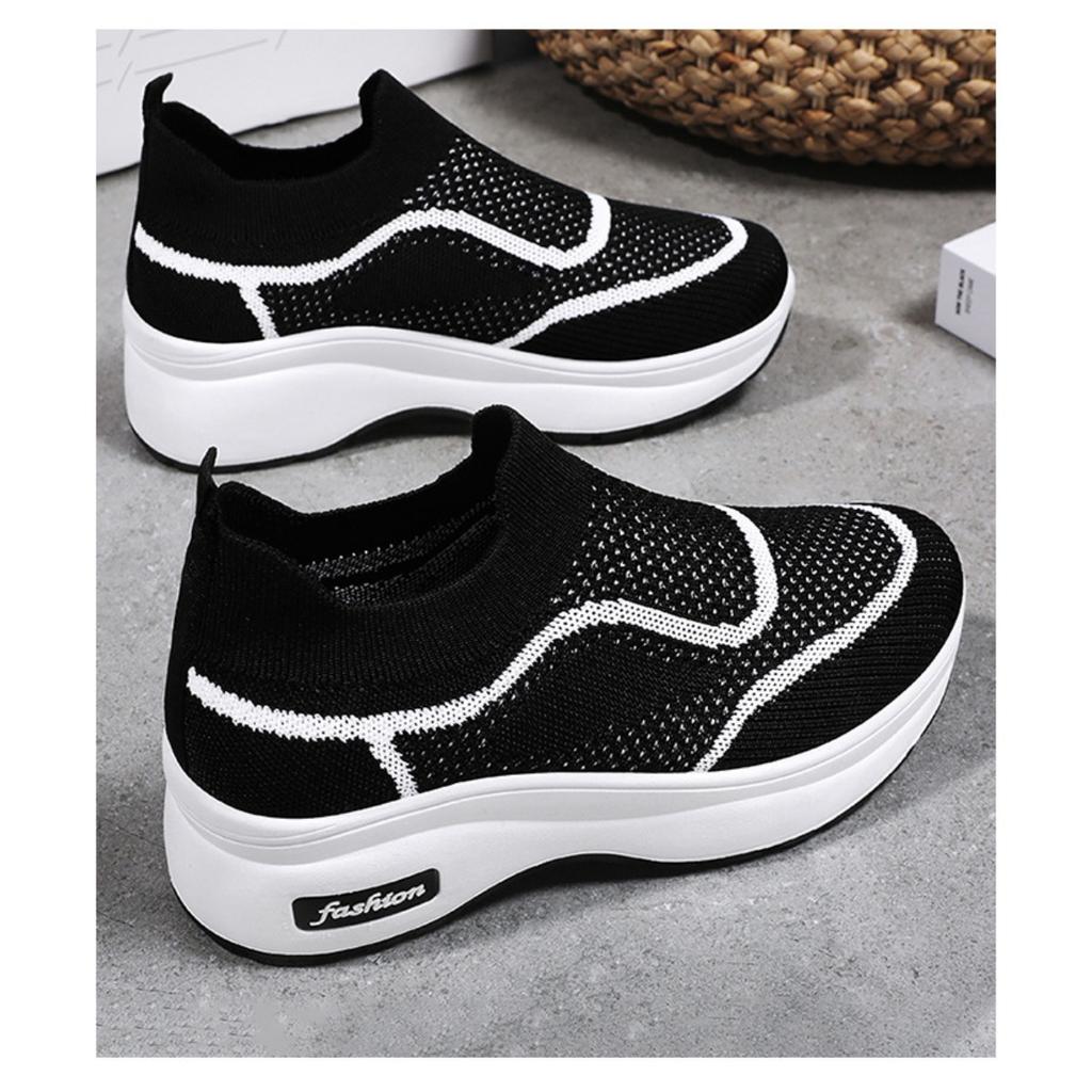 Thick Soled Women's Shoes, Classic Sponge Sole Casual Shoes, Versatile Height Increasing Shoes