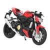 1:12 Scale Alloy Motorcycle Model Realistic Motorcycle Model Kids Moto Toy for Display Collection Red