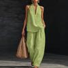 2026 Women's Halter V-Neck Sleeveless Casual Set
