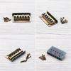 6 String Fixed Bridge Electric Bass Bridge Adjustable String Bass Bridge Bass Hardware Metal Texture for Electric Bass
