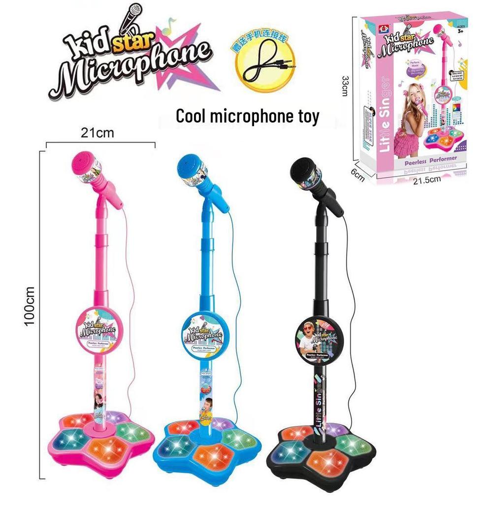 5 Işıklı Çocuk Karaoke Mikrofonu Oyuncak - Erkek ve Kız Çocukları İçin Harika Müzik Çalar