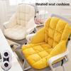Heated Seat Cushion for Office Winter Plush Heated Seat Cushion Students Thicken Backrest Integrated Chair Cushions