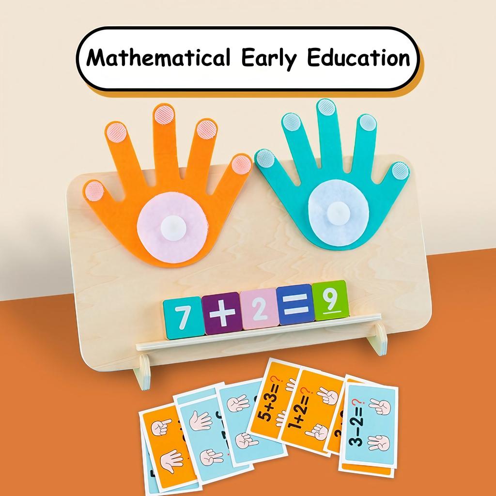 Finger Counting Math Toys for Toddler Montessori Educational Learning Number Blocks Toy Arithmetic Teaching Aids Kids Gift
