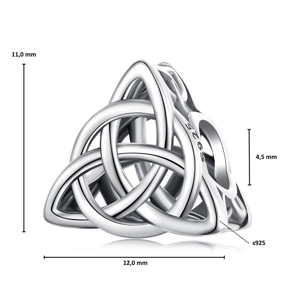 Silver Charm Celtic Knot Beads Silver 925