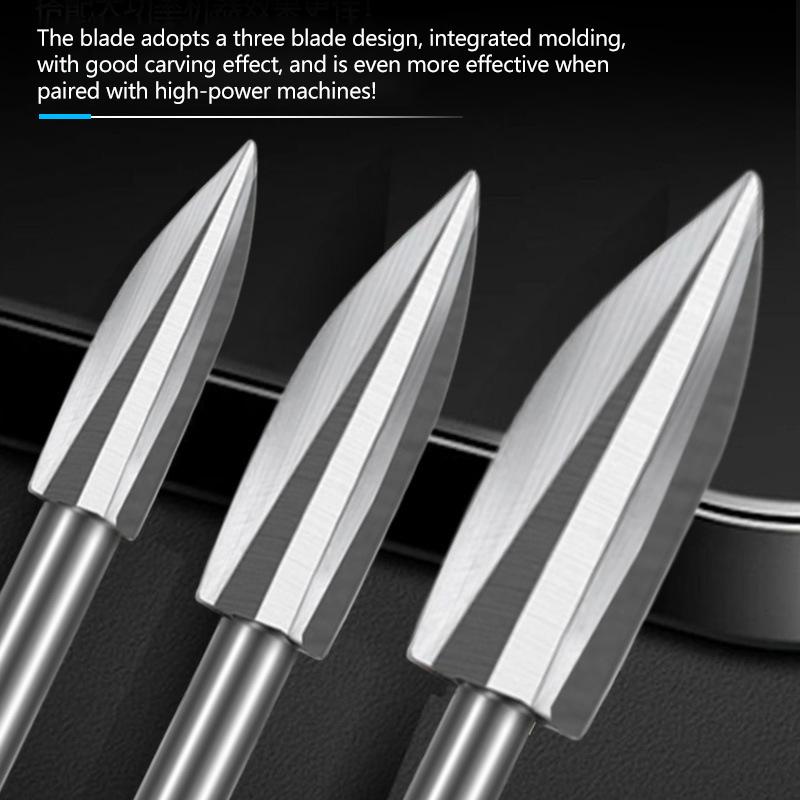 5/6 Pcs Hss Wood Carving Bit Set For Rotary Tools Precision Engraving Wood Carving, Root Carving, And Nuclear Carving