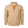 Mens Casual Solid Color Bomber Jacket Zip Up Flight Jacket
