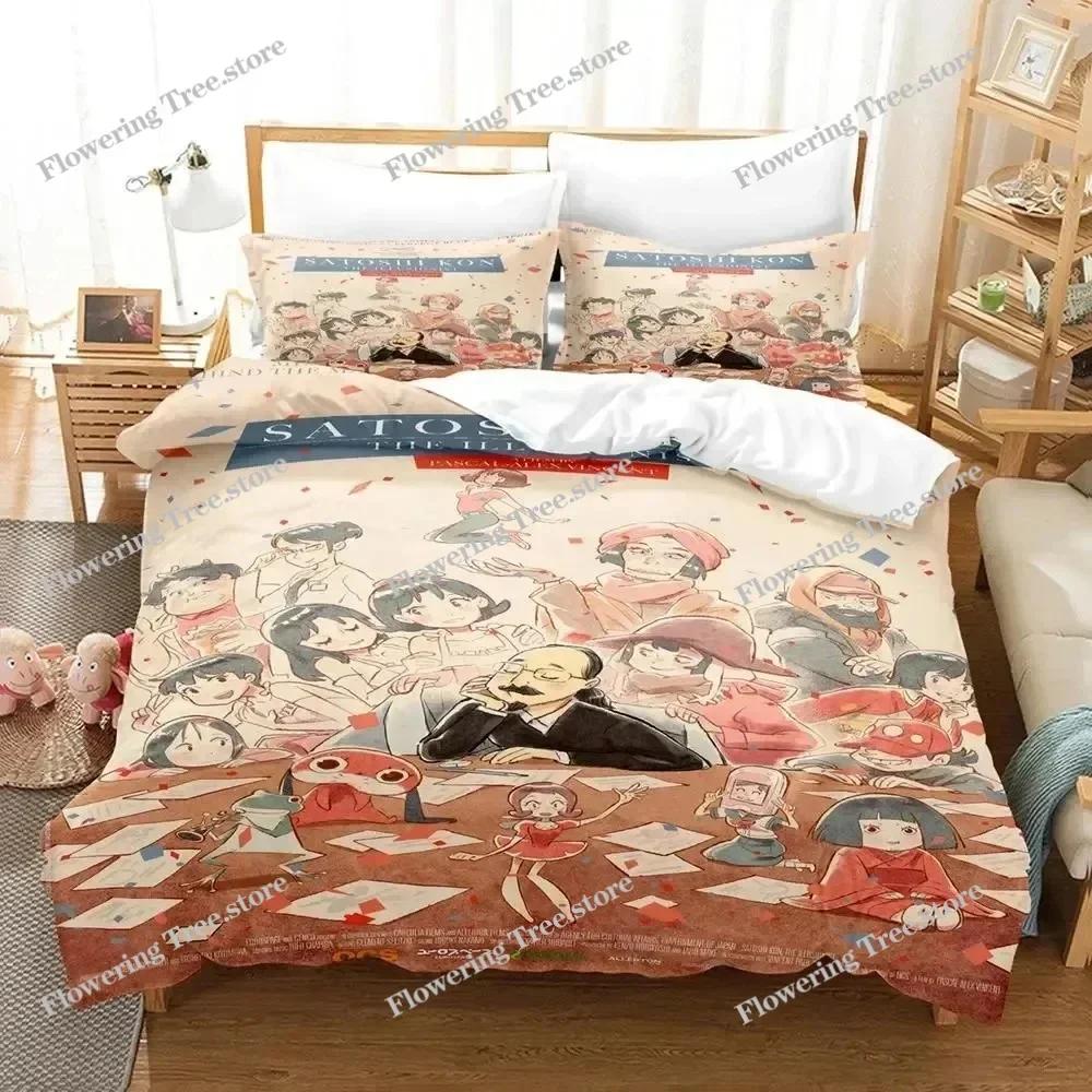 Anime Art of Satoshi Kon Bedding Set Duvet Cover Bed Set Quilt Cover Pillowcase Comforter king Queen Size Boys Adult029