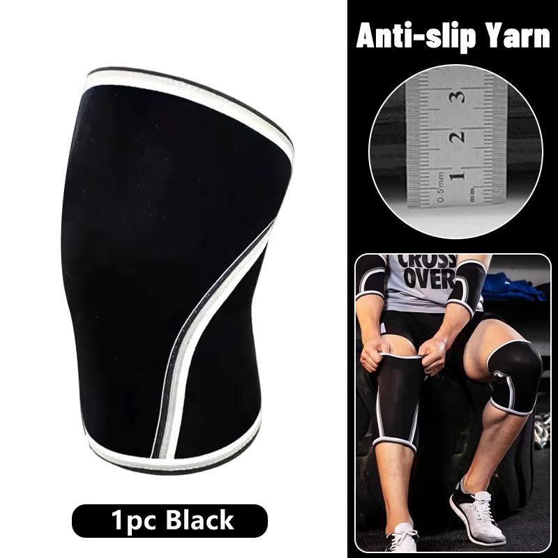 7mm Neoprene Hercules Knee Pads for Weightlifting, Squats & Strength Training Small (80-110kg) чёрный