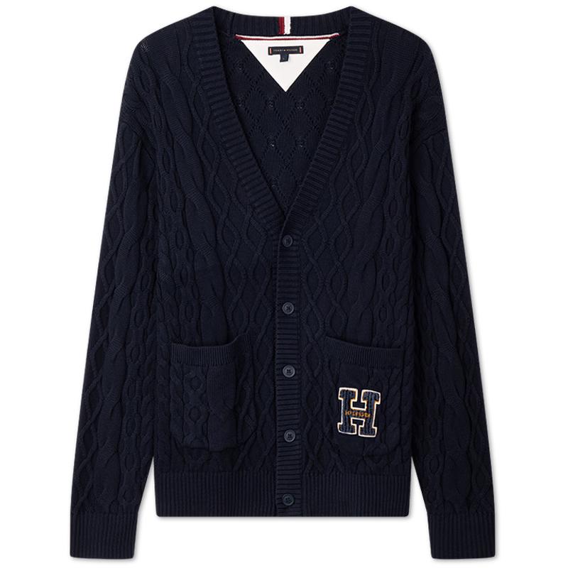 

Tommy Hilfiger Unisex New Year Series Cotton Cable Knit Cardigan S