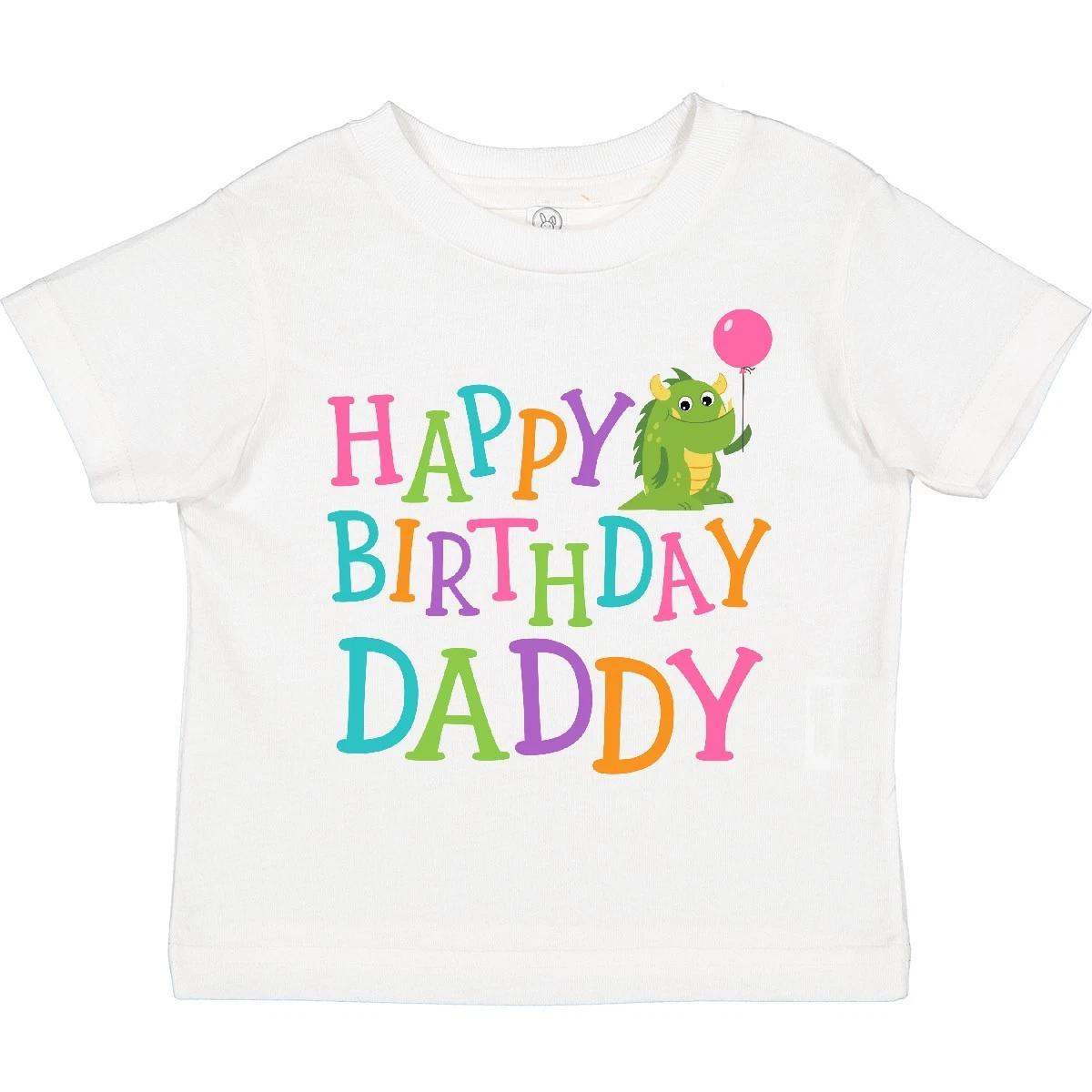 Inktastic Happy Birthday Daddy Boy Girl Party Outfit Toddler kids boys T-Shirt Dad Photo 100
