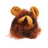 Cat Lion Headgear Decoration Cloth Cute Breathable Pet Lion Wig Lion Mane Costume for Pet Dark Brown