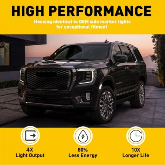 LED Side Marker Lamp Turn Light For Signal - GMC Yukon Chevy Cadillac US