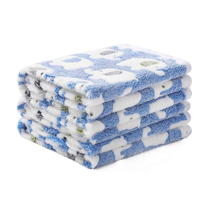 

Подстилка-одеяло для собаки, мягкое пушистое одеяло для питомца, милый узор с лапками/слоном, дорожный коврик для питомца, теплое удобное одеяло для кошки, собак M