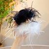 Elegant Feather Hairpin Ladies White Black Chic Sweet Hairpin Girls Hair Accessories Party Headwear 2022 New