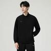 Li Ning Stand Collar Solid Color Casual Versatile Fleece Sports Cardigan Sweatshirt Men Sweatshirt AJDV341-1