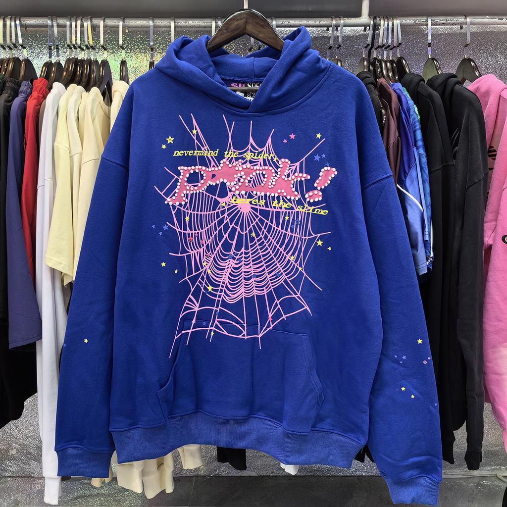Sp5der European and American hip hop singers with the same printed letters 555555 men and women couples sweater hoodie trend