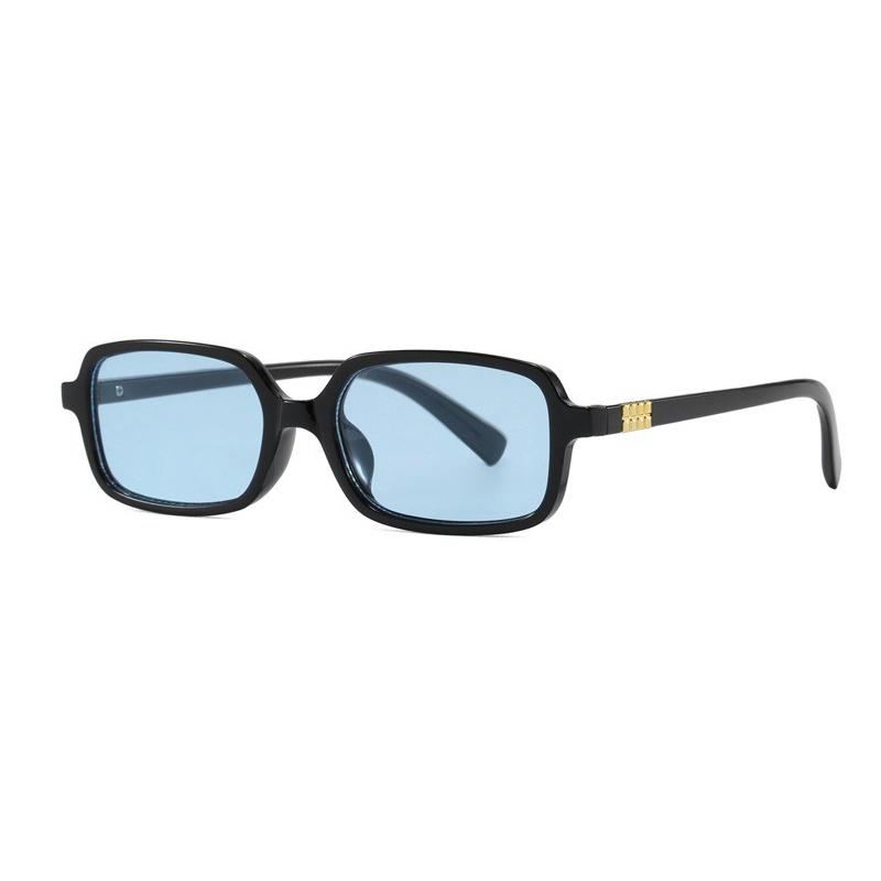Fashion Retro Rectangle Small Frame Sunglasses For Men And Women Unisex Brown UV Protective Shades
