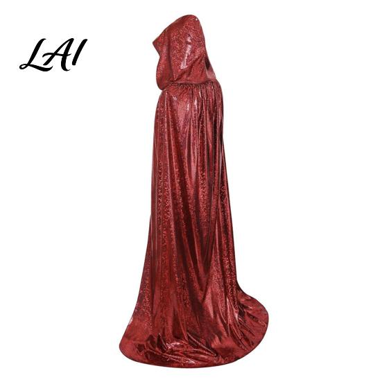 Party-Umhang für Erwachsene Glänzendes Kapuzenumhang schillernder Ganzkörper-Umhang funkelnd Unisex Vielseitige Farbe Halloween Maskenball Mardi Gras Kostüm Fantasy