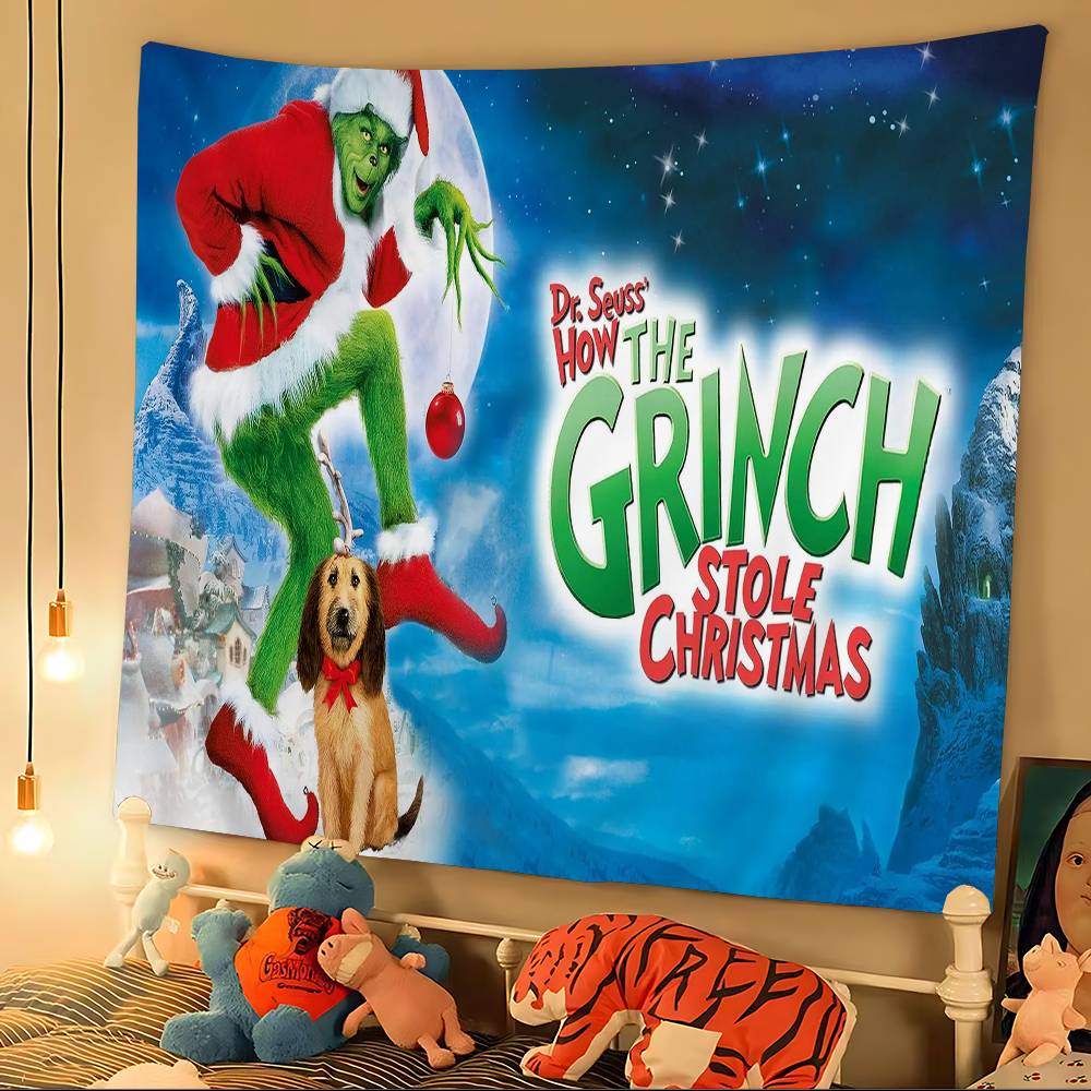 Film The GGrinch CChristmas Cartoon Tapestry Bohemian Wall Tapestries Mandala Home Decor
