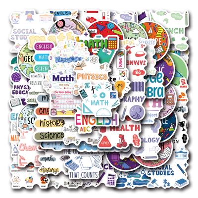 55 New School Subject Graffiti Stickers Decorate Suitcase Laptop Mobile Phone Stickers