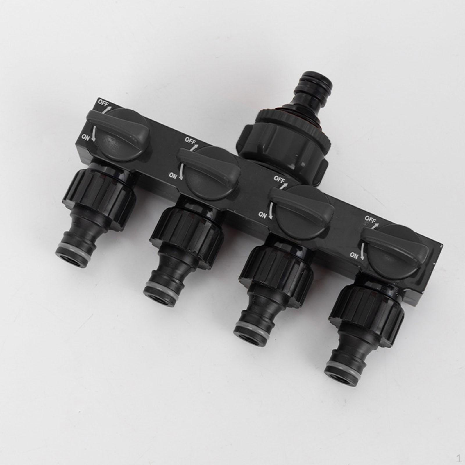 

4 Way Garden Hose Splitter Water Distributor Adapter for Balcony Watering