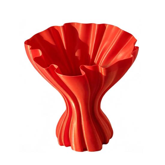 Vaso Stampa 3D Integrato Vasi Stampati, Elegante Vaso Pieghettato, Fioriera Minimalista Intrecciata Portafiori Decorativi Multiuso, Nordico