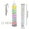 Pant Hanger Organizer - Foldable, Portable Clothes Rack with Zippered Compartments for Tights, Shirts, Jeans Space-Saving Design