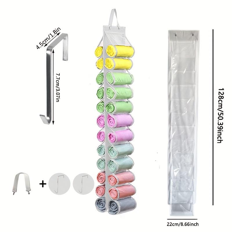 Pant Hanger Organizer - Foldable, Portable Clothes Rack with Zippered Compartments for Tights, Shirts, Jeans Space-Saving Design