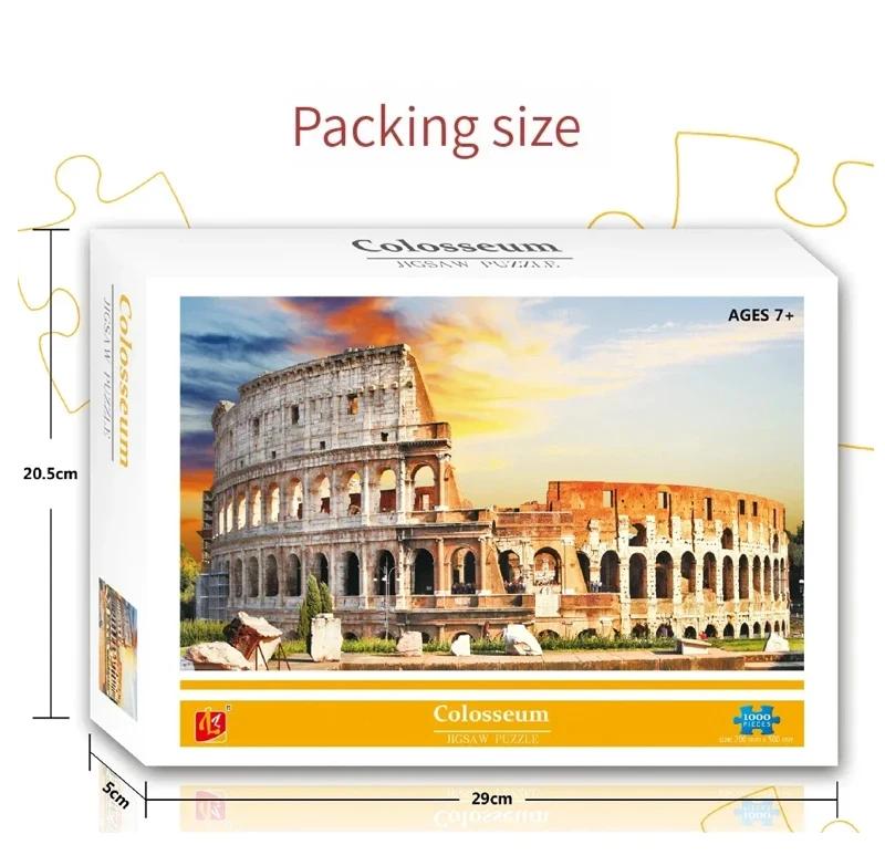 70*50cm 1000PCS Paper Jigsaw Puzzle Landscape Series Beautiful Oil Painting Architectural Series Puzzle Home Decaoration Gifts
