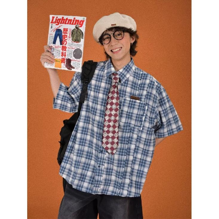 Summer American Retro Couple Style Loose And Versatile Long Sleeved Checkered Shirt Men'S And Women'S High Street Jacket