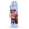 1PC Cowgirl Barrel Vintage Print 750ml Color Plastic Sports Water Bottle Leakproof Flip Straw Lid Suitable for Sports Office Home Use