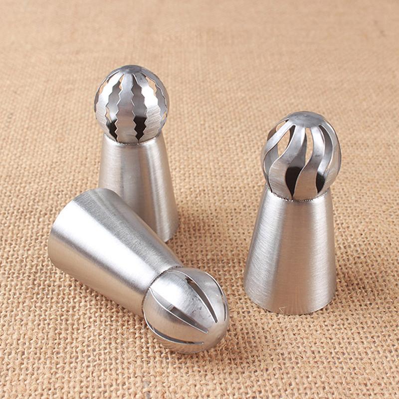3Pcs Flower Icing Piping Nozzles Tips Pastry Cake Diy Baking Tool