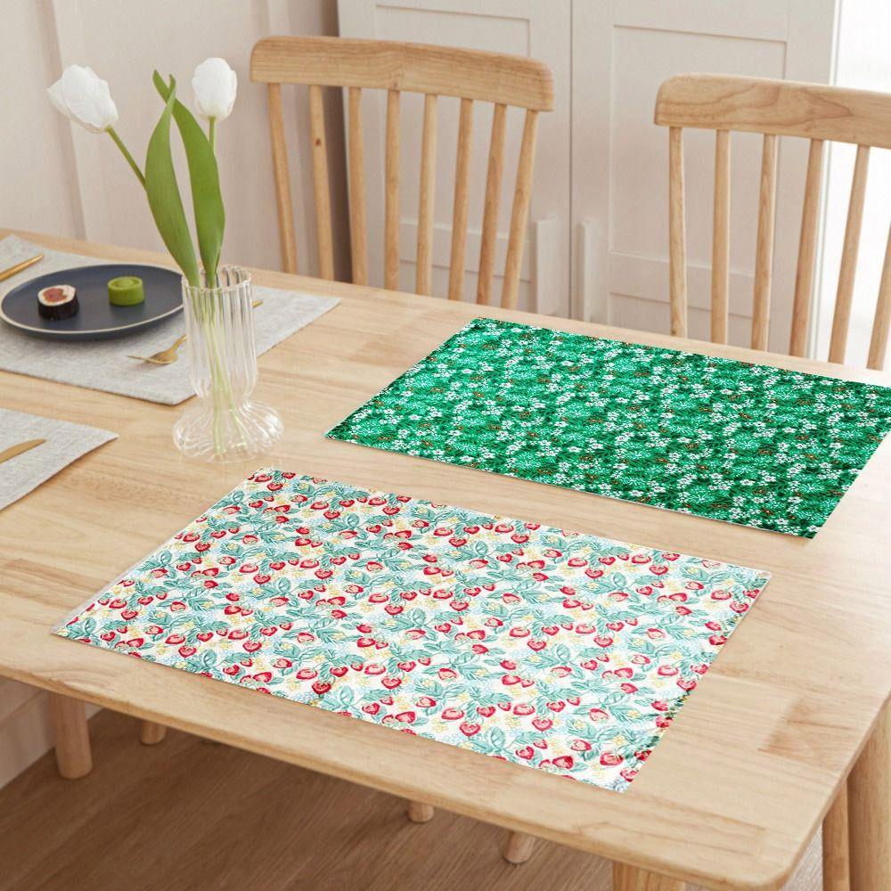 

Flower Pattern Printed Cotton Napkin Reusable Placemat Tea Towel Table Decoration