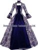 6-farbiges viktorianisch-gotisches Prinzessinnen-Ballkleid Kostüm für Halloween
