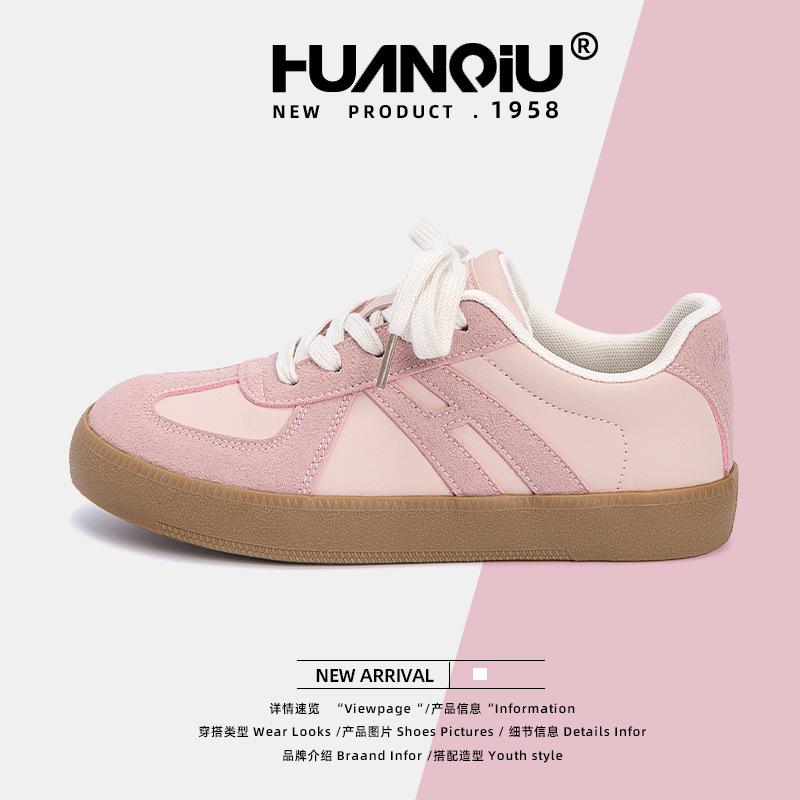 Global pink flat-bottomed Dexun shoes women's ZHQ-XA363 summer 2025 new versatile niche student shoes women