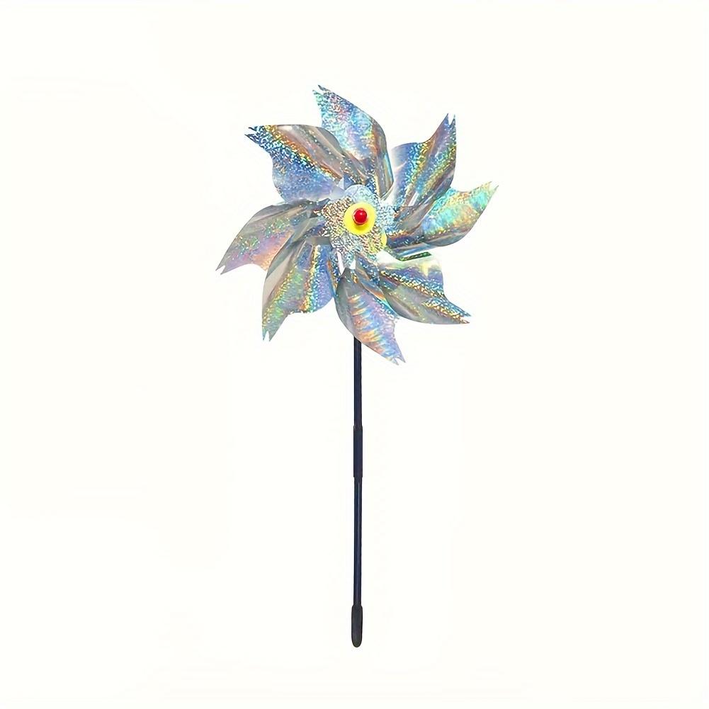 

Silver Laser Bird Repellent Silver Windmill 8-Blade Rotating Windmill For Farm Estate Outdoor Bird Repeller
