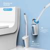 Disposable Wall-Mounted Bathroom Cleaning Brush with Replacement Heads