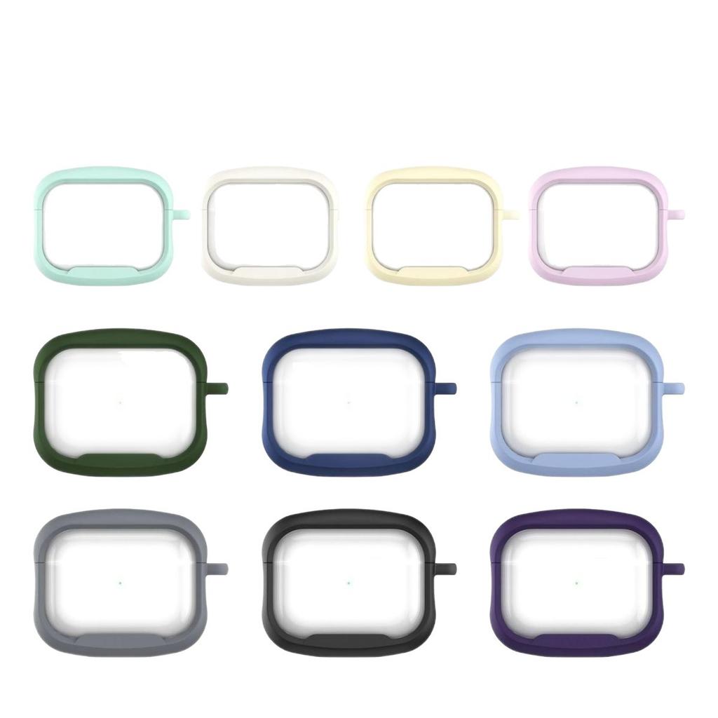 2-in-1, solid color frame, suitable for AirPods1/1st generation protective case, Apple Pro/1 wireless bluetooth headset.