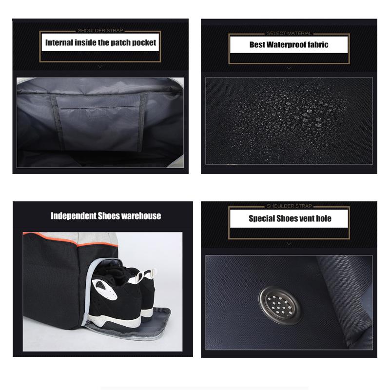 ספורט כושר אימון העליון בד נסיעות חוץ יוגה כושר עם כיס נעליים תיק Crossbody עמיד למים