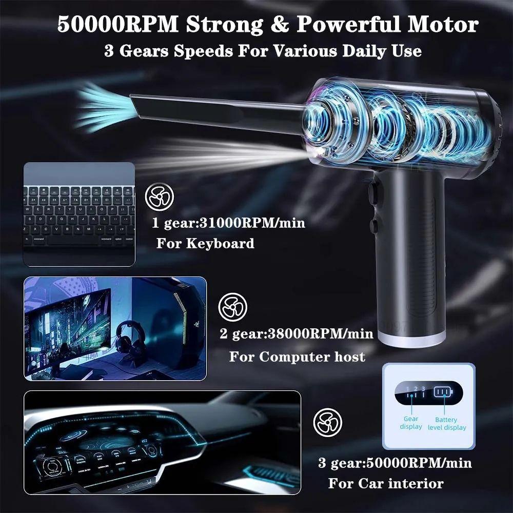 50000RPM Car Vacuum Cleaner Wireless Vacuum Cleaner Handheld Vacuum Pump Cordless Robot for Car Home Appliance Strong Suction