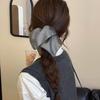 Korean Large Square Scrunchies Satin Silk Elastic Hair Bands Women Girls Solid Ponytail Holder Hair Ties Hair Accessories