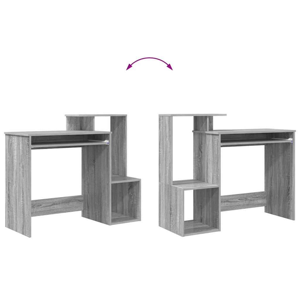 Desk Grey Sonoma 106 X 41 X 88.5 Cm Engineered Wood